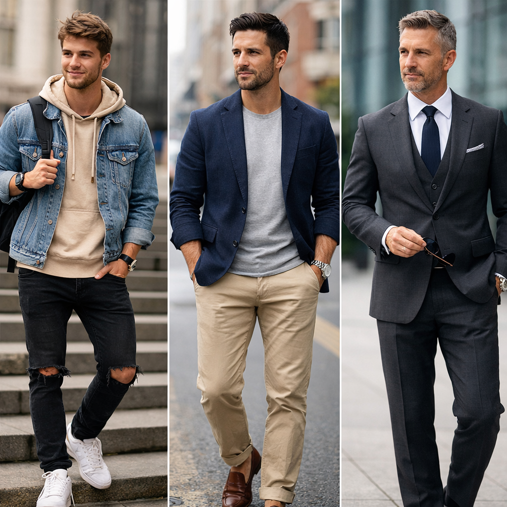 Moda męska a wiek – jak ubierać się po 20., 30. i 40. roku życia
